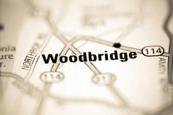 Woodbridge Mapa Geográfico Dos Eua — Fotografia de Stock