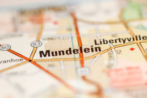 Mundelein on a map of the United States of America