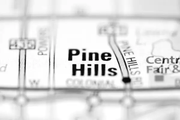 Pine Hills Geographical Map Usa — Stock Photo, Image