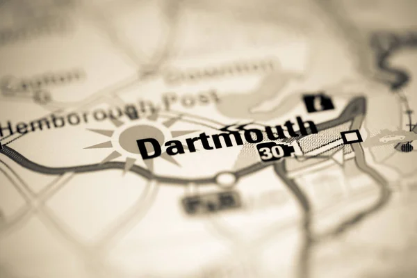 Dartmouth Regno Unito Una Carta Geografica — Foto Stock