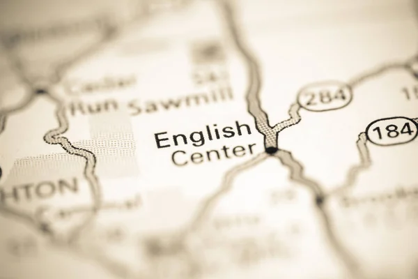 English Center. Pennsylvania. USA on a geography map