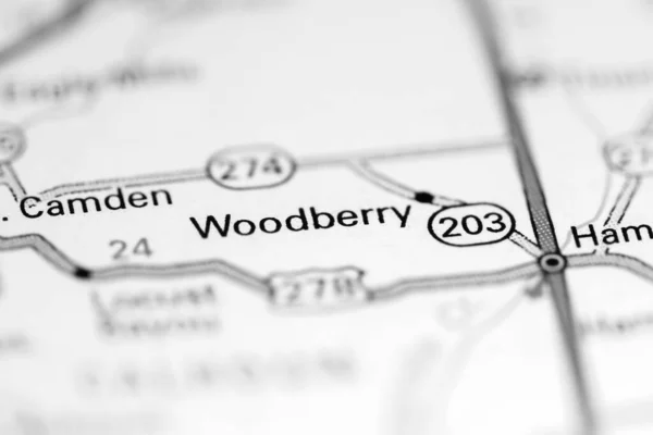 Woodberry Arkansas Eua Sobre Mapa Geografia — Fotografia de Stock