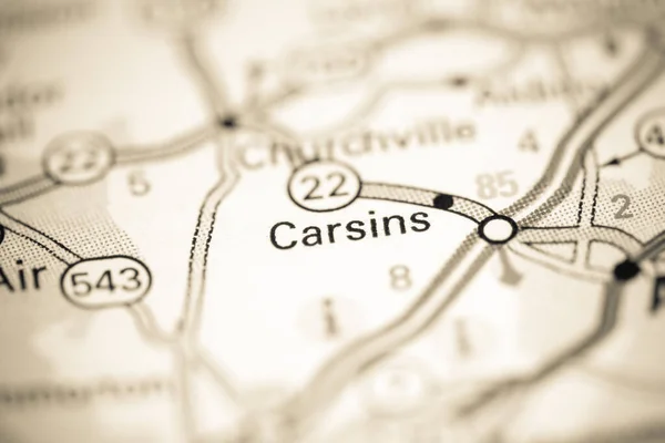 Carsinsi Marylandu Usa Mapě Geografie — Stock fotografie