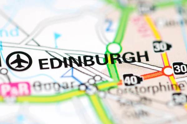 Edimburgo Una Mappa Geografica Del Regno Unito — Foto Stock