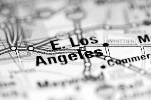 Este Los Ángeles California Eeuu Mapa Geográfico —  Fotos de Stock