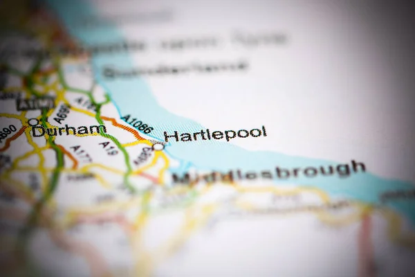 Hartlepool. United Kingdom on a geography map