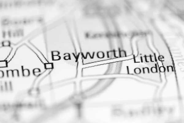 ベイワース 地理地図上のイギリス — ストック写真