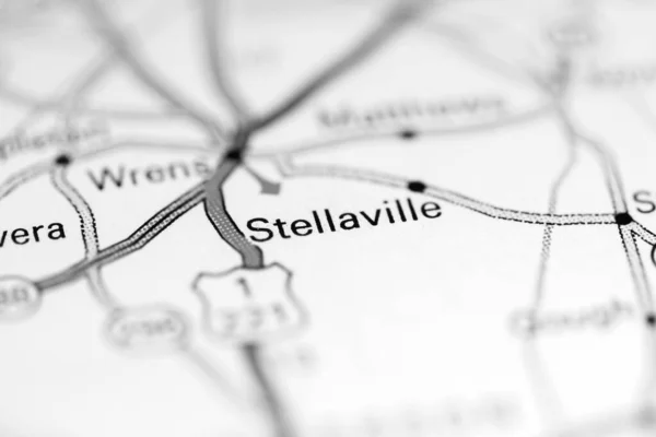 Stellaville Georgië Usa Een Aardrijkskundekaart — Stockfoto