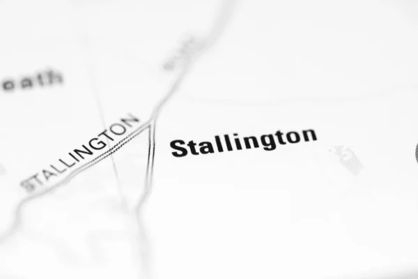 Stallington Mapa Geográfico Del Reino Unido — Foto de Stock