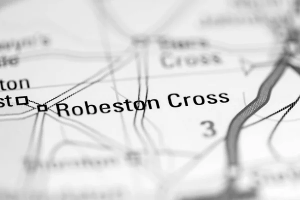 Робестон Кросс Велика Британія Географічній Карті — стокове фото