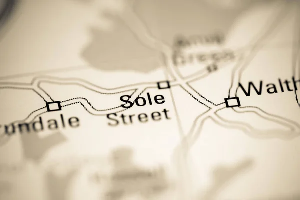 Calle Sole Reino Unido Mapa Geográfico —  Fotos de Stock
