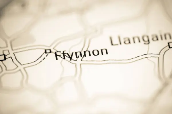 フィンノン 地理地図上のイギリス — ストック写真