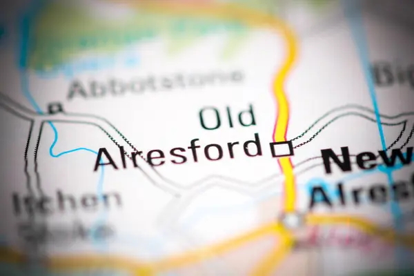 Старий Елресфорд Велика Британія Географічній Карті — стокове фото
