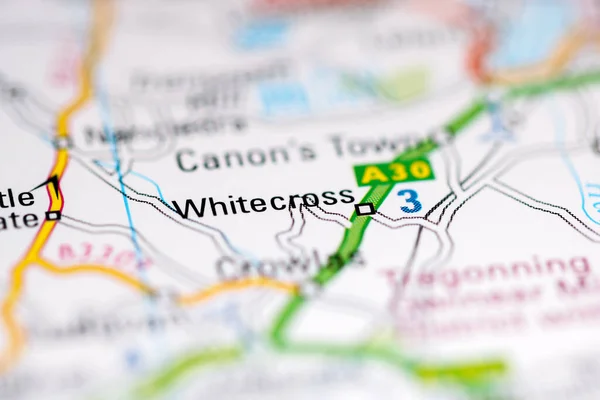 Whitecross Reino Unido Sobre Mapa Geografia — Fotografia de Stock