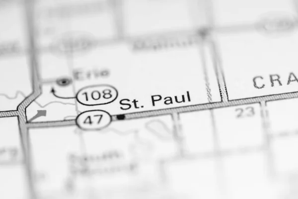 セントポールだ カンザスだ 地理地図上のアメリカ — ストック写真