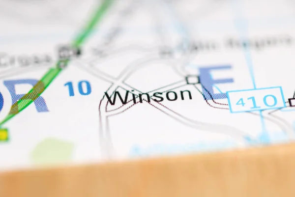 Winson Birleşik Krallık Coğrafya Haritasında — Stok fotoğraf