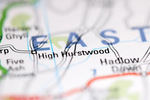 ハイハーストウッド 地理地図上のイギリス — ストック写真