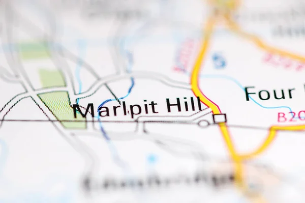 Марліт Хілл Велика Британія Географічній Карті — стокове фото