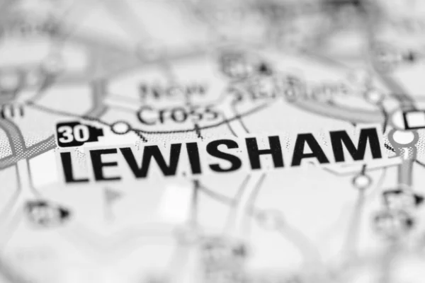 Lewisham Regno Unito Una Carta Geografica — Foto Stock