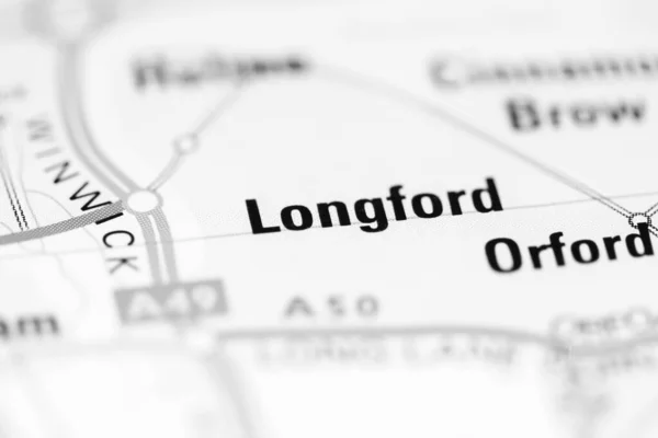 Longford Una Mappa Geografica Del Regno Unito — Foto Stock