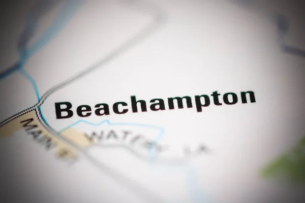 Beachampton Sobre Mapa Reino Unido — Fotografia de Stock