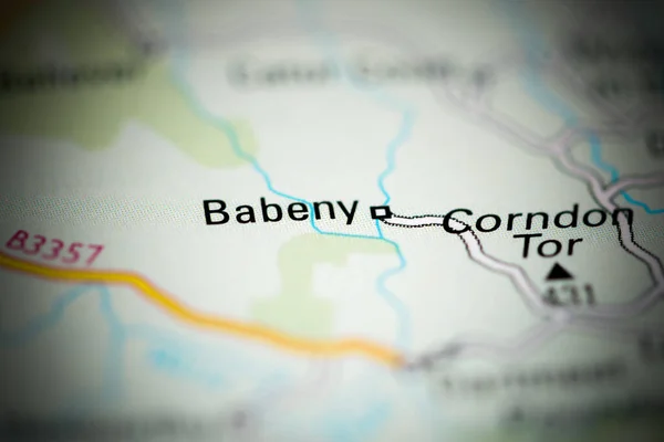 ベイビーニー 地理地図上のイギリス — ストック写真