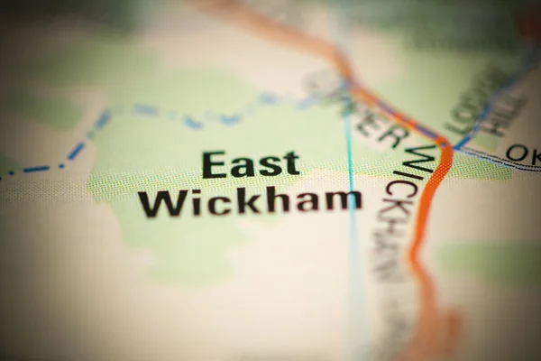 East Wickham Una Mappa Del Regno Unito — Foto Stock