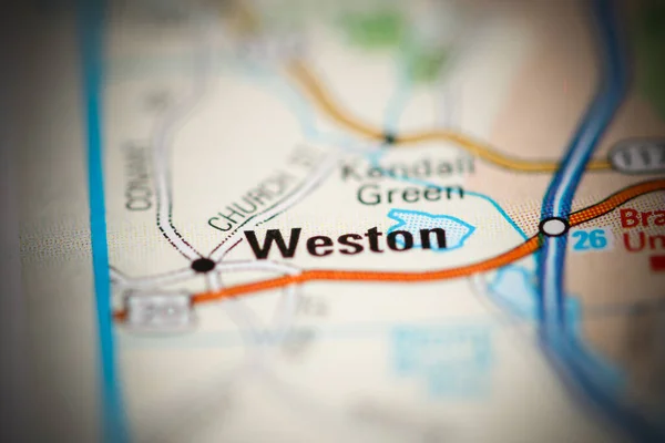 지도에 나오는 웨스턴 — 스톡 사진