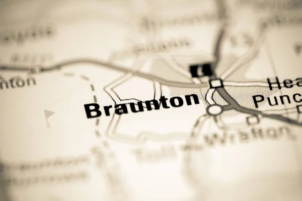 Braunton Reino Unido Sobre Mapa Geografia — Fotografia de Stock