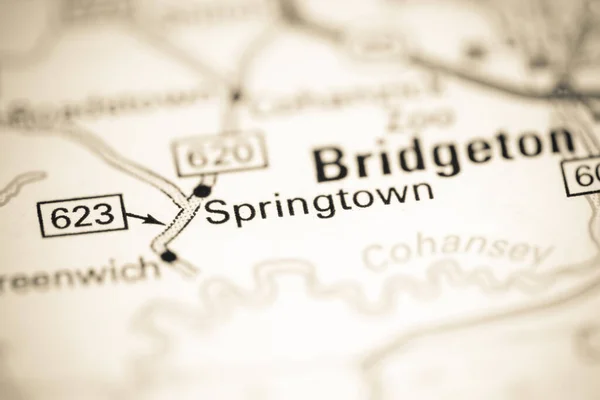 Springtown Nueva Jersey Eeuu Mapa Geográfico — Foto de Stock
