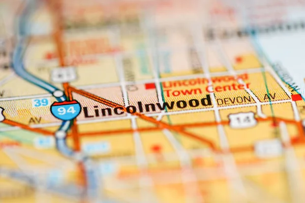 Лінкольнвуд Карті Сполучених Штатів Америки — стокове фото
