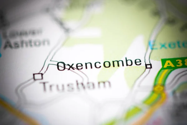 オクセンコム 地理地図上のイギリス — ストック写真