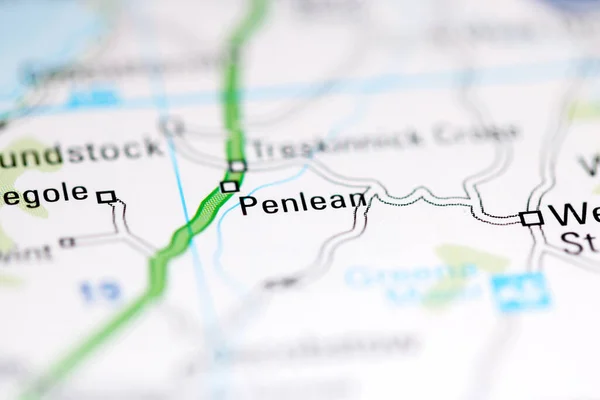 Пенлін Велика Британія Географічній Карті — стокове фото