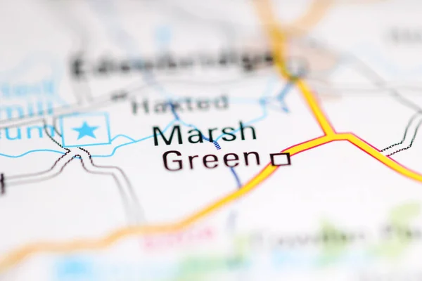 マーシュ グリーン 地理地図上のイギリス — ストック写真