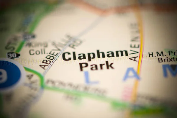 Clapham Park Karta Över Storbritannien — Stockfoto