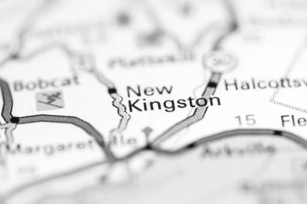 Kingston New York Ban Usa Egy Földrajzi Térképen — Stock Fotó
