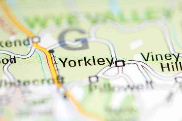 Йорклі Велика Британія Географічній Карті — стокове фото