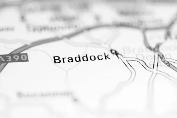 ブラドック 地理地図上のイギリス — ストック写真