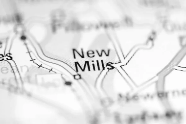New Mills Reino Unido Mapa Geográfico — Foto de Stock
