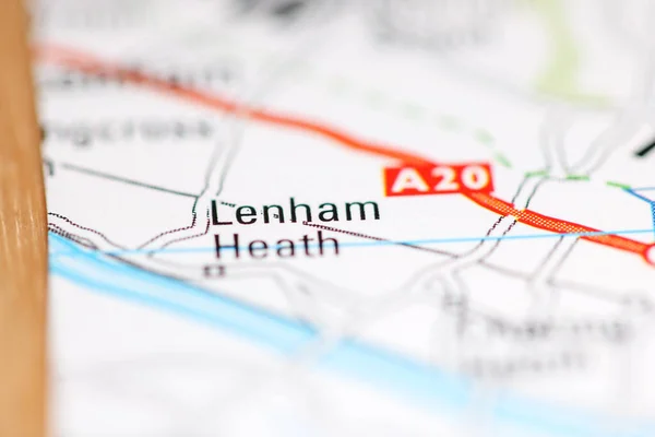 Lengham Heath Велика Британія Географічній Карті — стокове фото