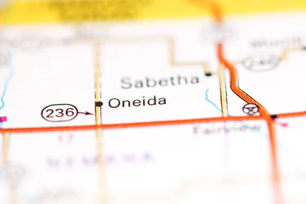Oneida Kansas Usa Mapě Geografie — Stock fotografie