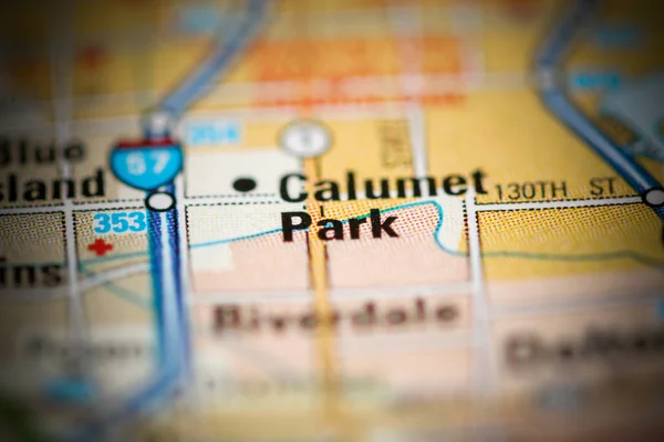 Calumet Park Mapa Estados Unidos América — Foto de Stock