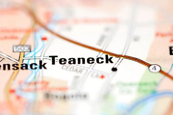 Teaneck Mapa Geográfico Dos Eua — Fotografia de Stock