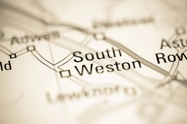 Sud Weston Royaume Uni Sur Une Carte Géographique — Photo