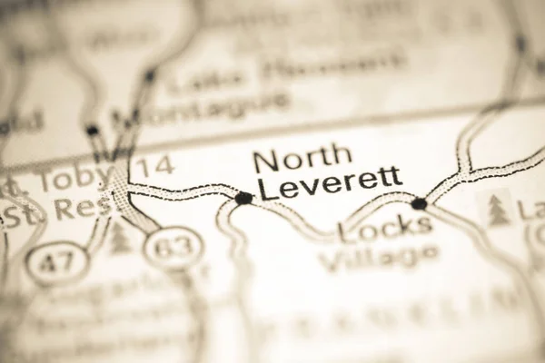 Північний Леверетт Массачусетс Сша Географічній Карті — стокове фото