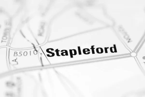 Stapleford Sobre Mapa Geográfico Reino Unido — Fotografia de Stock