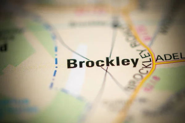 Brockley Sobre Mapa Reino Unido — Fotografia de Stock