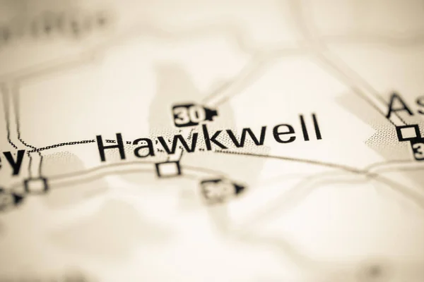 ホークウェル 地理地図上のイギリス — ストック写真