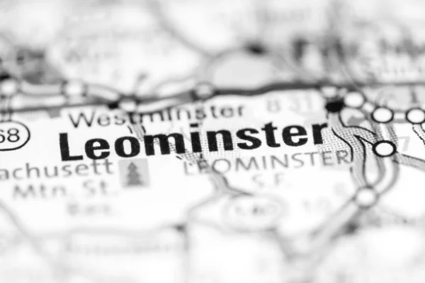 Leominster Massachusetts Stati Uniti Una Mappa Geografica — Foto Stock