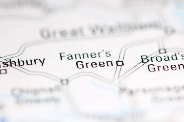 Зелений Феннер Велика Британія Географічній Карті — стокове фото
